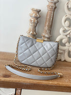 CHL - Small Hobo Bag Gold Hardware Grey For Women Handbags, Shoulder Bags 7.5in/19LO