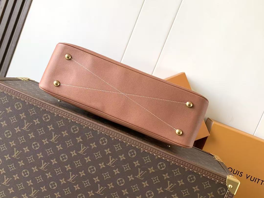 LV Low Key Duffle Tote Brown Calfskin