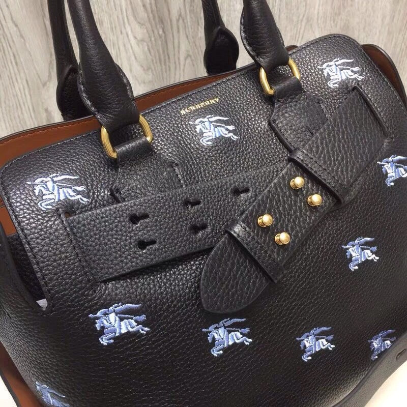 B-Berry - BB  The Small Equestrian Knight Top Handle Belt Bag Black For Women, Bags 14in/36LO
