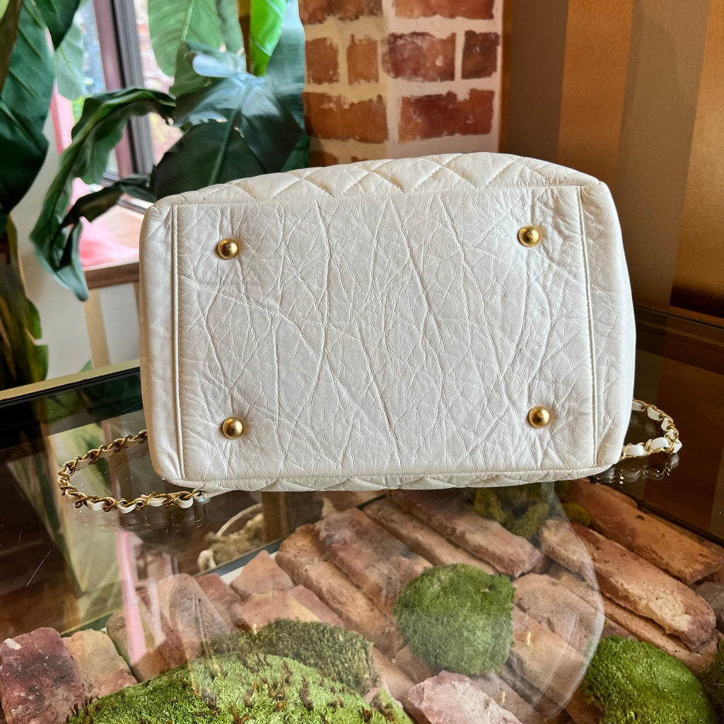 CHL Bowling Bag Quilted Aged Calfskin Satchel Bag
