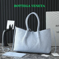 BV Pinacoteca Bag 43cm Sky blue Intrecciato Calfskin & Suede
