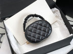 CHL - Vanity Case Shiny Gold Black Bag For Women 9.5LO/3.7in
