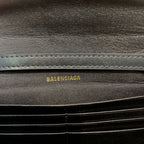 BLN-Ciaga Hourglass Wallet Bag In Black, For Women,  Bags 8in/20LO