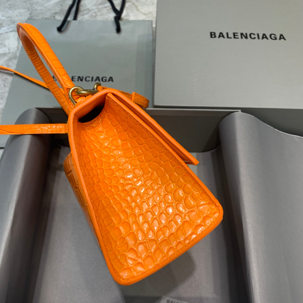 BLN-Ciaga Hourglass Small Handbag In Orange, For Women,  Bags 9in/23LO