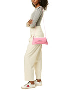 Blnciaga XX Small Croc-Embossed Leather Flap Shoulder Bag