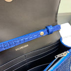 BLN-Ciaga Hourglass Wallet On Chain in Blue, For Women,  Bags 7.6in/19LO