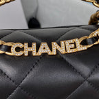 CHL - Small Flap Bag Gold Hardware Black For Women Handbags, Shoulder Bags 7.9in/20LO AS3450