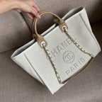 CHL -  Deauville Tote Tweed Bag SuMM - er Collection White For Women 15.7in/40LO