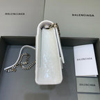 BLN-Ciaga Hourglass Wallet On Chain in White, For Women,  Bags 9in/23LO