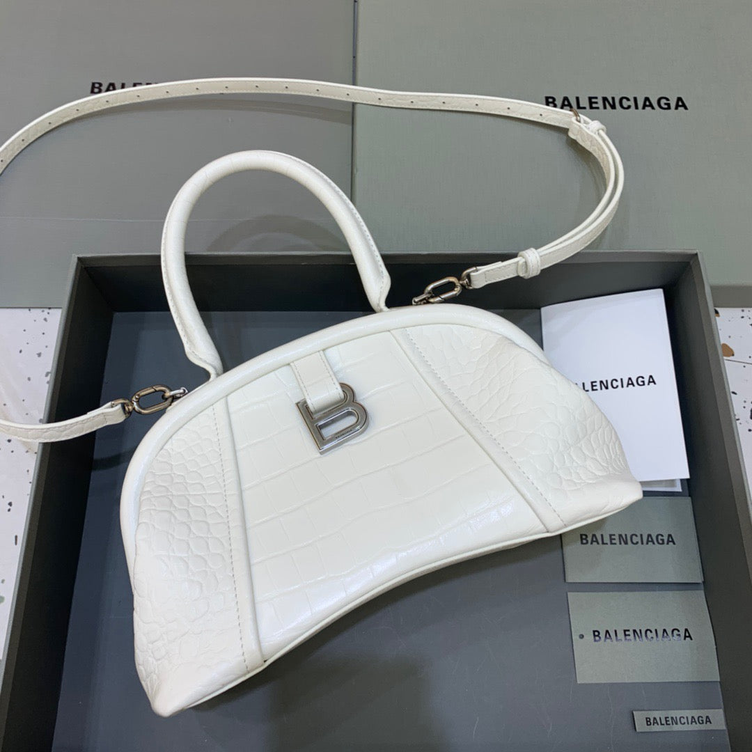 BLN-Ciaga Small Editor  Bag In White, For Women,  Bags 13in/33LO