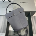 BLN-Ciaga Le Cagole Medium Bucket Bag In Gray, For Women,  Bags 11.8in/30LO