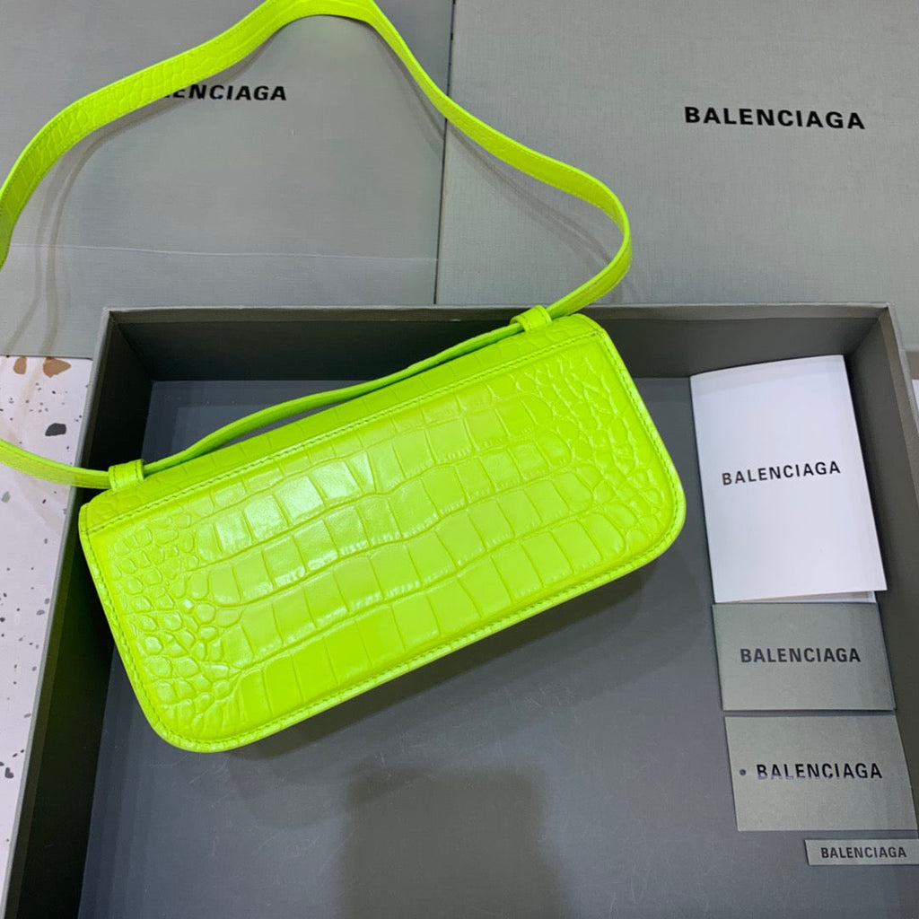 BLN-Ciaga Gossip Small Shoulder Bag Green Neon, For Women,  Bags 9.1in/23LO