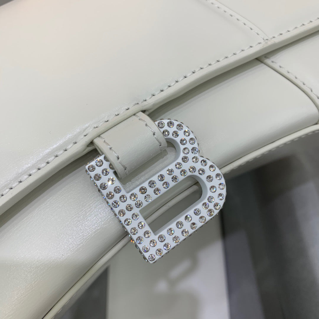 BLN-Ciaga Hourglass Small Handbag In White, For Women,  Bags 9in/23LO 5928331QJ4Y9028