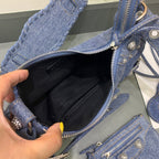 BLN-Ciaga Le Cagole XS Shoulder Bag In Blue Washed, For Women,  Bags 10.2in/26LO