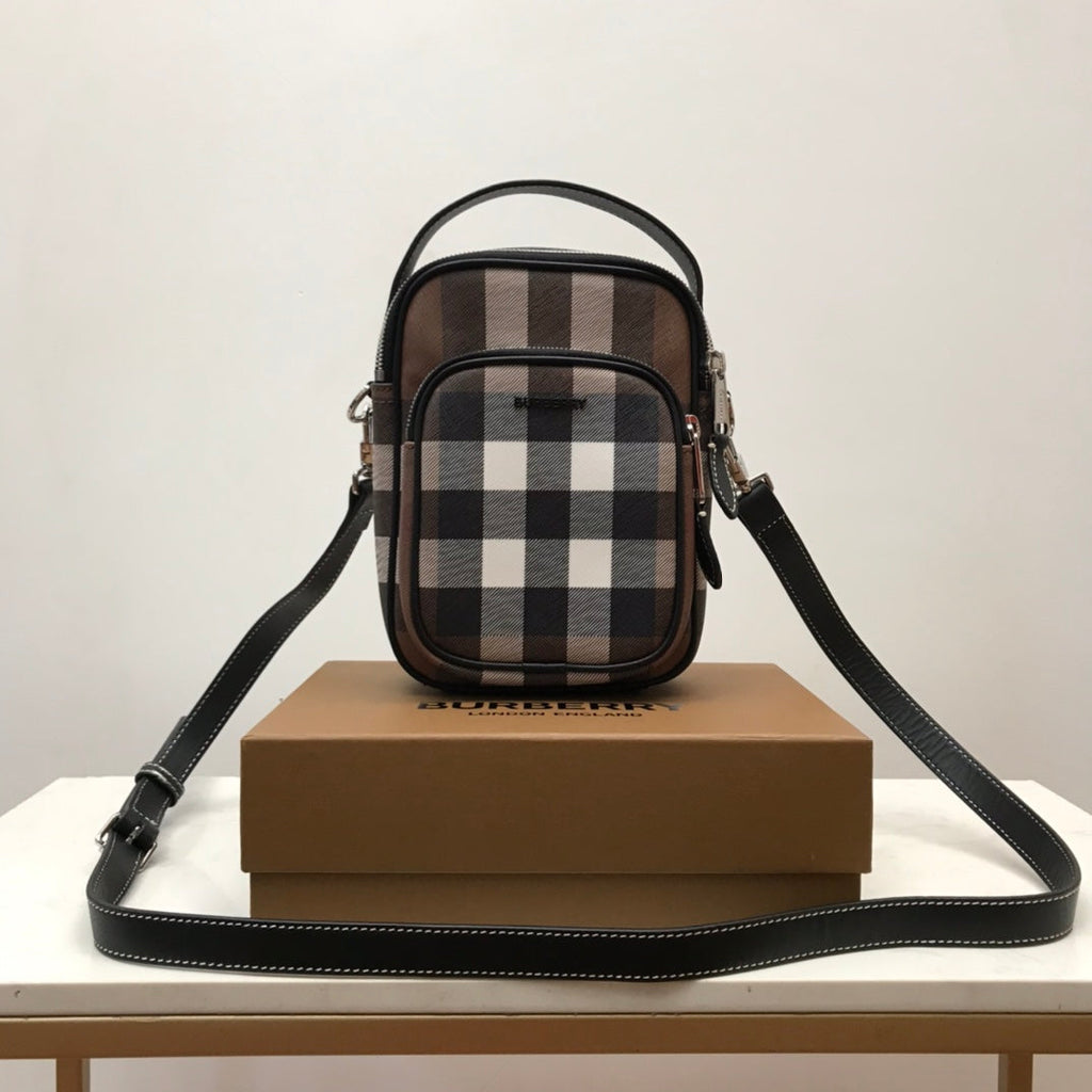 B-Berry - BB  Check And Crossbody Bag For Men, Bags 7.7in/19.5LO 80491181