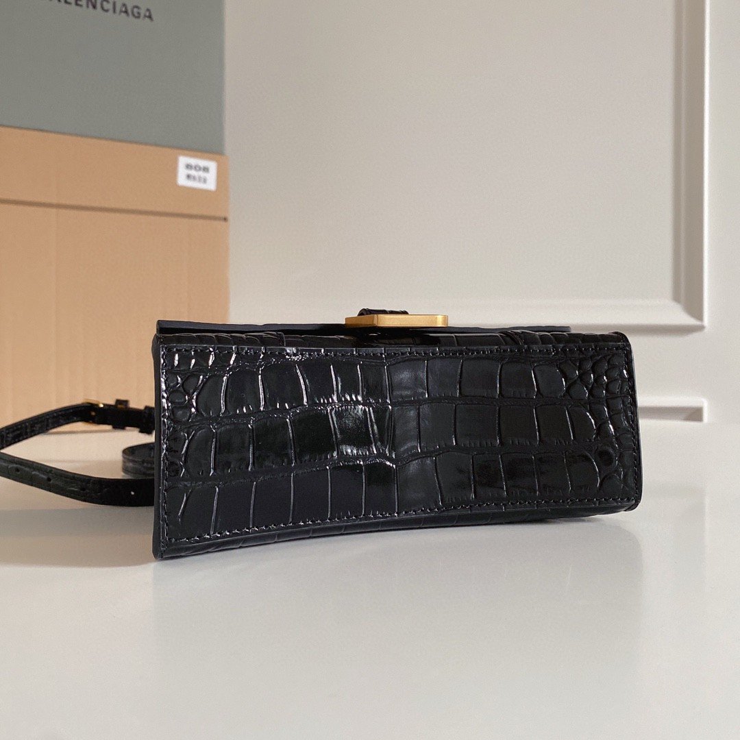BLN-Ciaga Hourglass XS Handbag In Black, For Women, Women’s Bags 7.4in/19LO