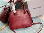 BLN-Ciaga Ville XXS Handbag In Dark Red, For Women,  Bags 8.6in/22LO