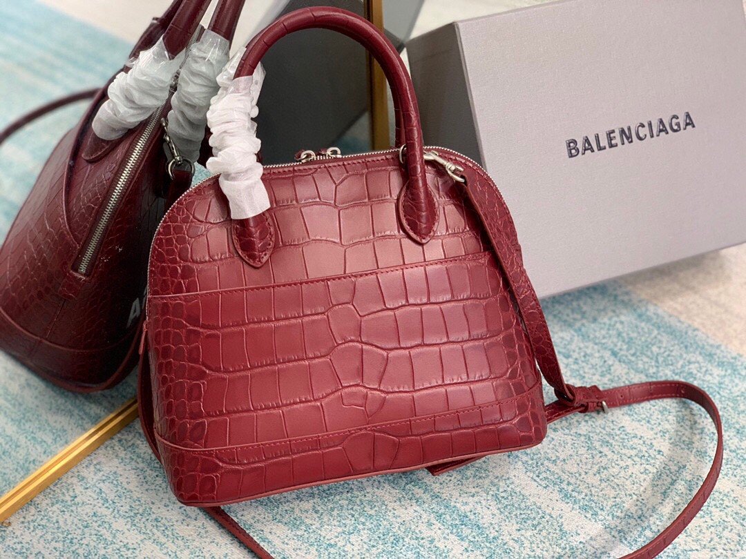 BLN-Ciaga Ville XXS Handbag In Dark Red, For Women,  Bags 8.6in/22LO
