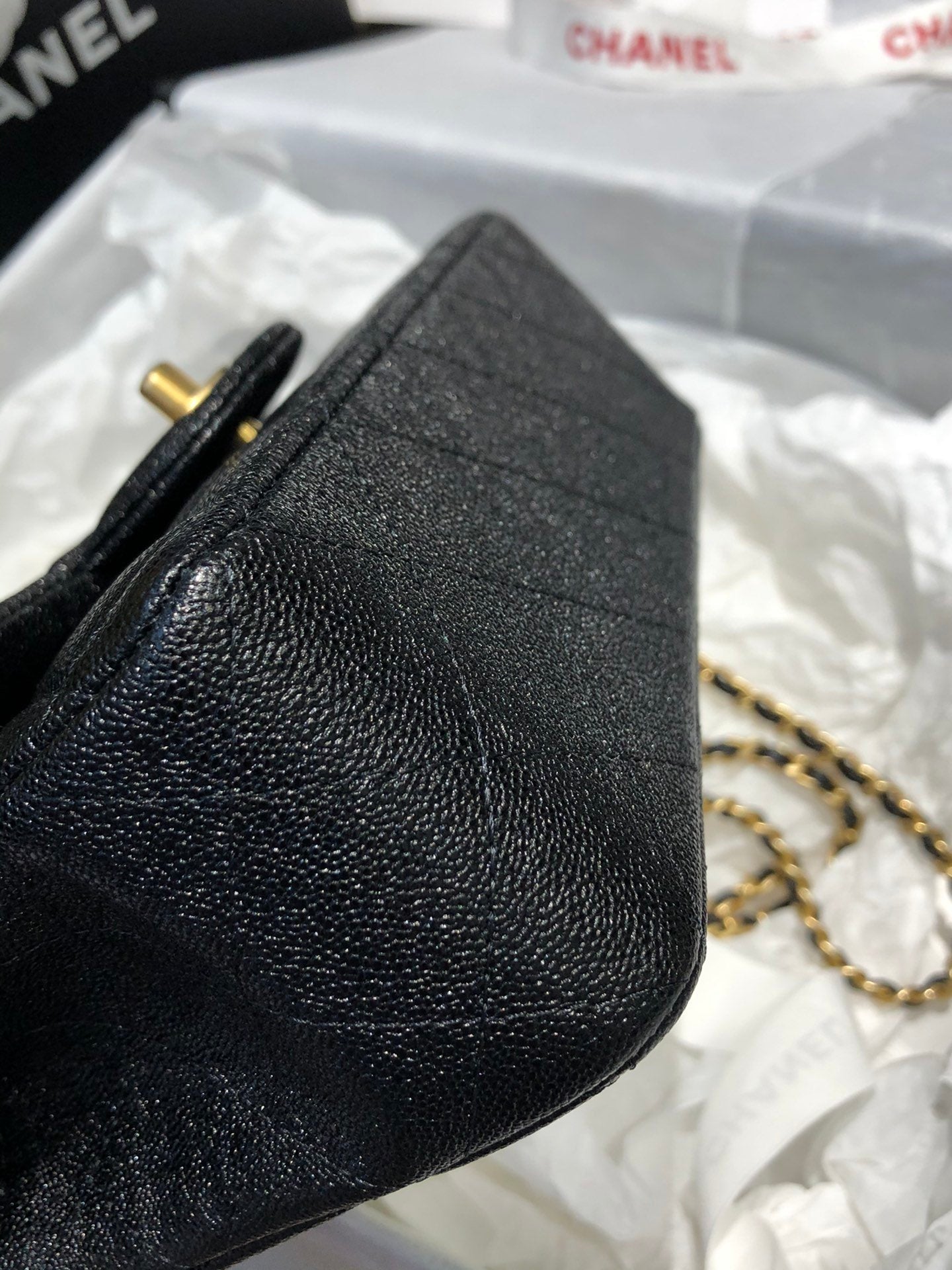 CHL - Mini Flap Bag With Top Handle Black For Women 7.8in/20LO