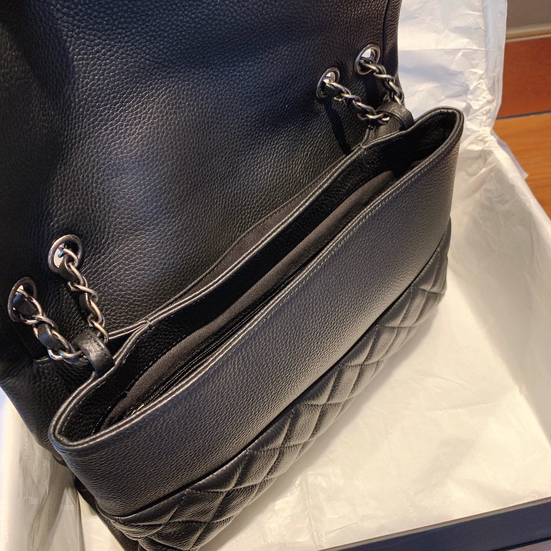 CHL - Flap Bag With Top Handle Black Bag For Women 32LO/12.5in