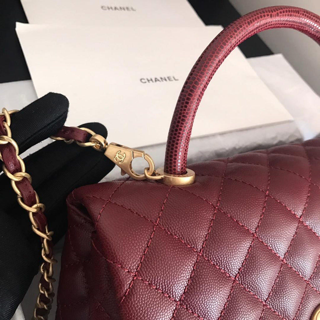 CHL - Handbag With Top Handle Dark Red For Women 11in/28LO