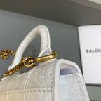 BLN-Ciaga Hourglass Mini Handbag With Chain In White, For Women,  Bags 4.7in/12LO
