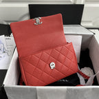 CHL - Flap Bag Red Hardware Grained Red For Women Handbags, Shoulder Bags 9.4in/24LO AS2303