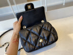 CHL - Small Flap Bag Gold Hardware Black For Women Handbags, Shoulder Bags 7.5in/19LO AS2232
