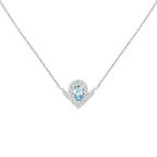 JOSEPHINE BLUE DIAMOND SILVER NECKLACE
