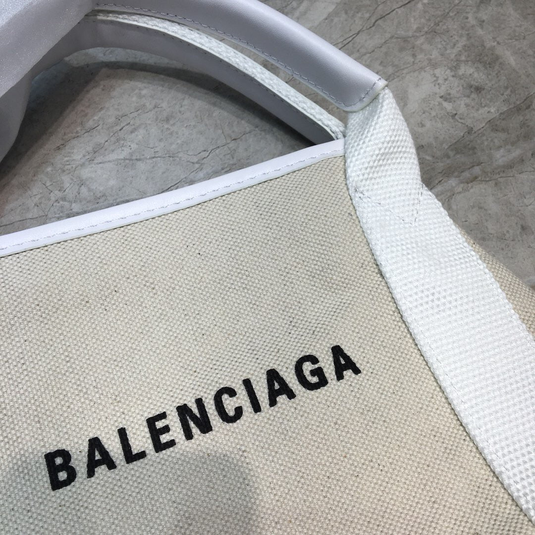 BLN-Ciaga Navy XS Tote Bag In White, For Women,  Bags 12.6in/32LO