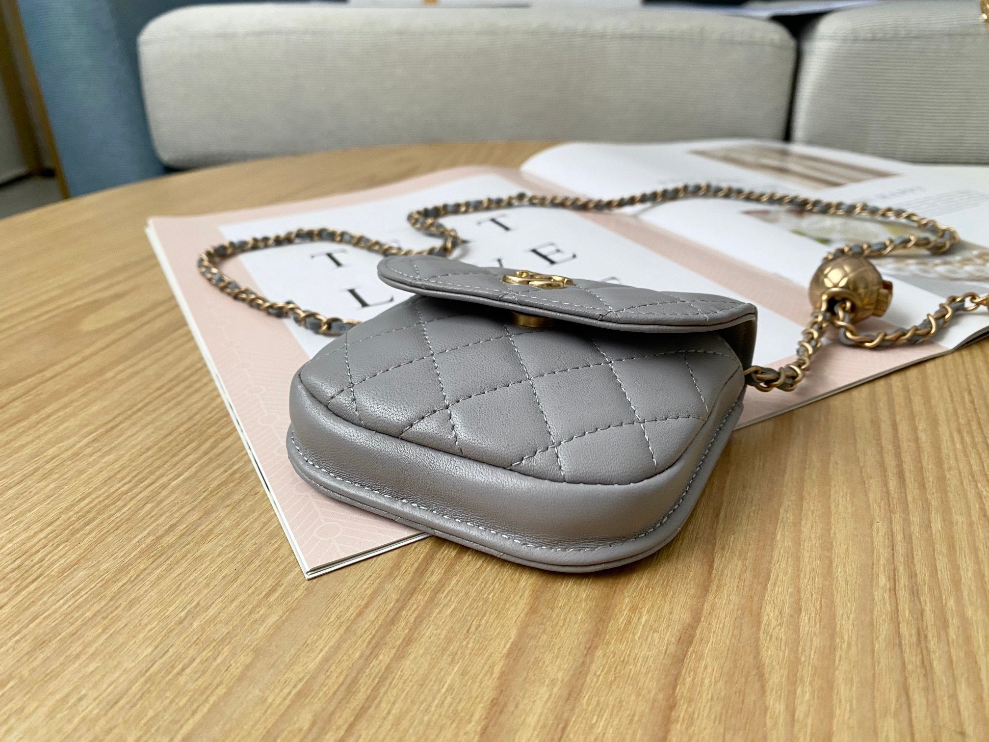CHL - Mini 1889 Unblocked Metal Ball Grey Bag For Women 9LO/3.5in