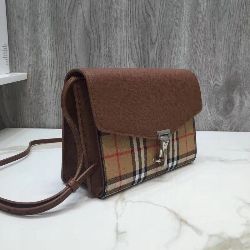 B-Berry - BB  Small  Check And Crossbody Bag Brown For Women, Women’s Bags 9in/24LO