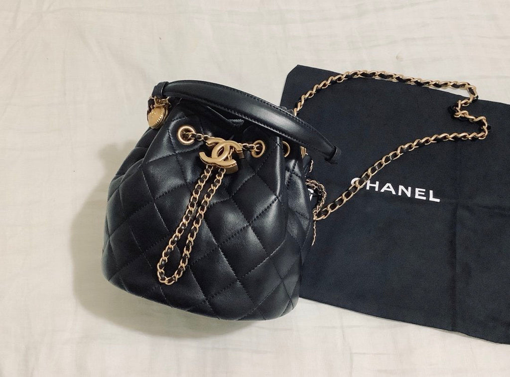 CHL -  Classic Bucket Bag Gold Toned Hardware Black For Women 7.8in/20LO