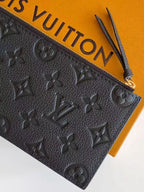 LV Félicie Pochette 21cm Black Monogram Embossed Leather GHW