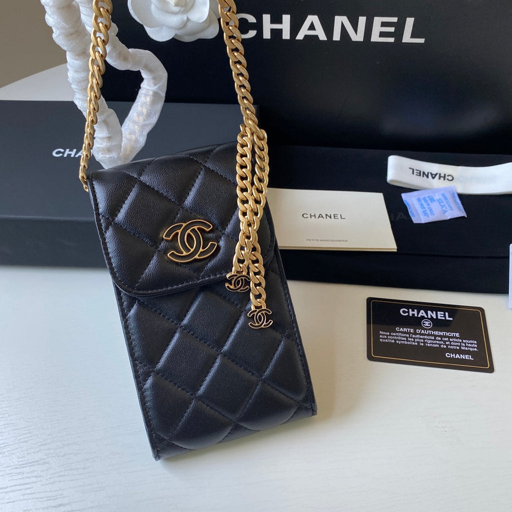CHL - Phone Holder Black Bag For Women 15LO/6in