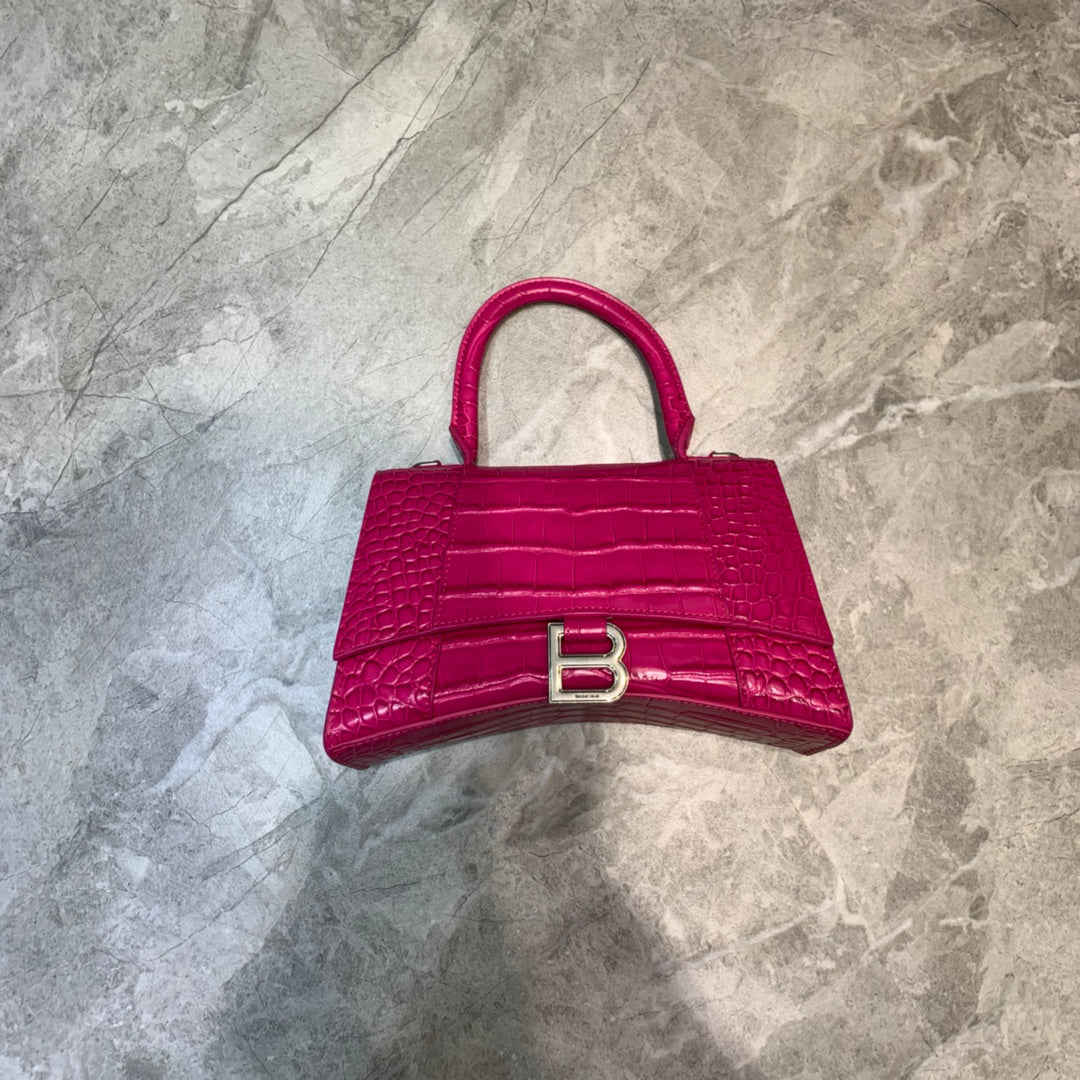 BLN-Ciaga Hourglass Small Handbag In Dark Pink, For Women,  Bags 9in/23LO