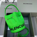 BLN-Ciaga Le Cagole Medium Bucket Bag In Green, For Women,  Bags 11.8in/30LO