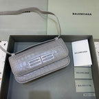 BLN-Ciaga Gossip Small Shoulder Bag Gray, For Women,  Bags 9.1in/23LO