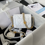 CHL - Mini Flap Bag With Top Handle Gold Hardware White For Women Handbags, Shoulder Bags 7.9in/20LO AS2431 