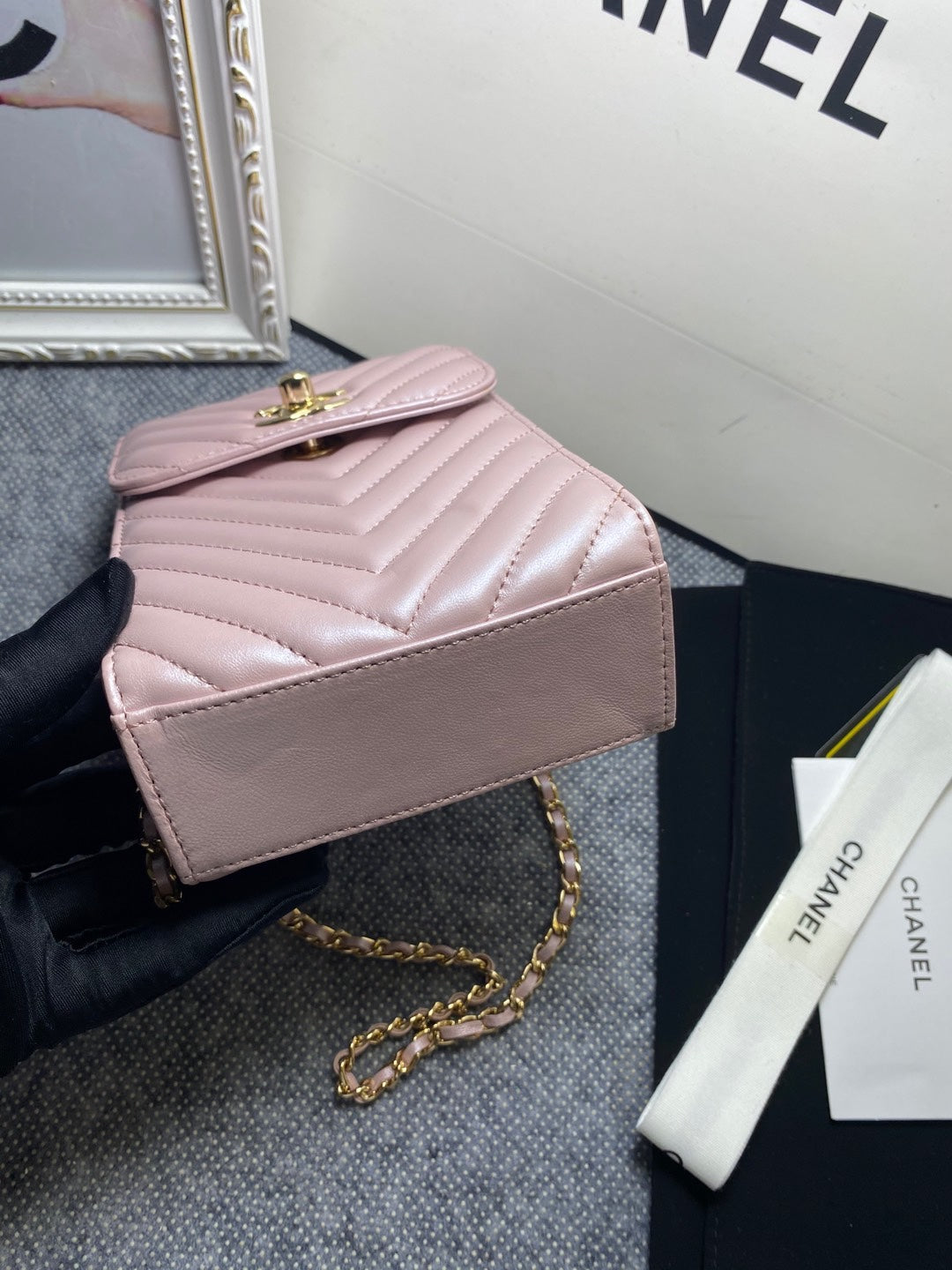CHL -  Chevron Trendy CHL -  Phone Light Purple Bag For Women 18LO/7in
