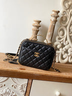 CHL -  Small Vanity Case Gold Hardware Black For Women Handbags, Shoulder Bags 5.9in/15LO AS3228 B08008 94305