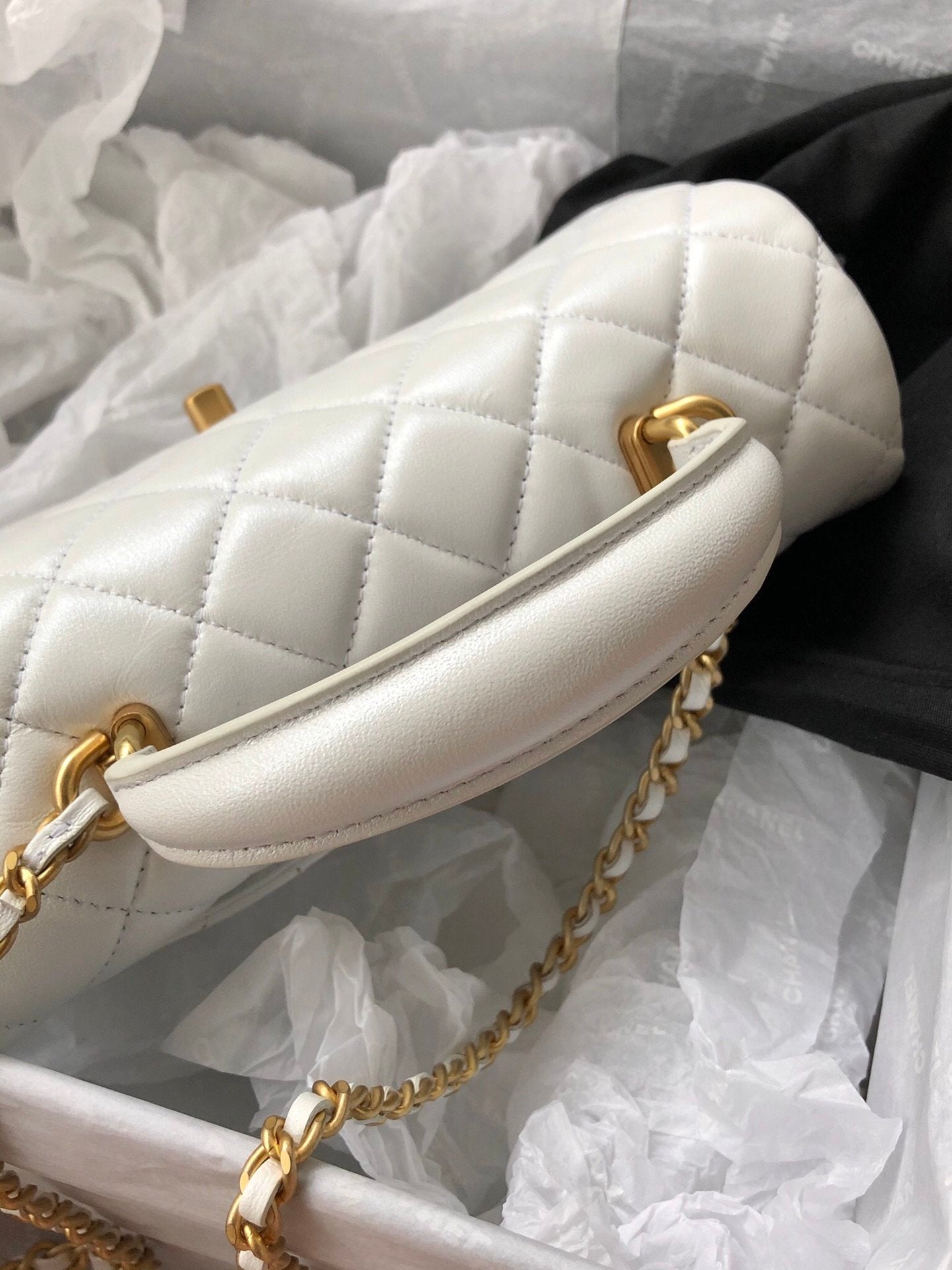 CHL - Mini Flap Bag With Top Handle White For Women 7.8in/20LO