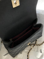 CHL -  Classic Mini Flapbag Top Handle Black For Women 7.5in/19LO