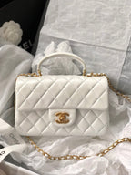 CHL - Mini Flap Bag With Top Handle White For Women 7.8in/20LO