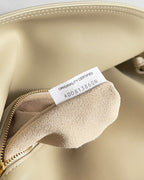 BV Liberta Crossbody Bag Buckle 30cm Beige Cowhide