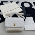 CHL - Mini Flap Bag Top Handle White For Women 7.5in/19LO