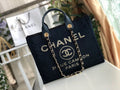 CHL -  Deauville Tote Canvas Bag Dark Blue For Women 14.9in/38LO