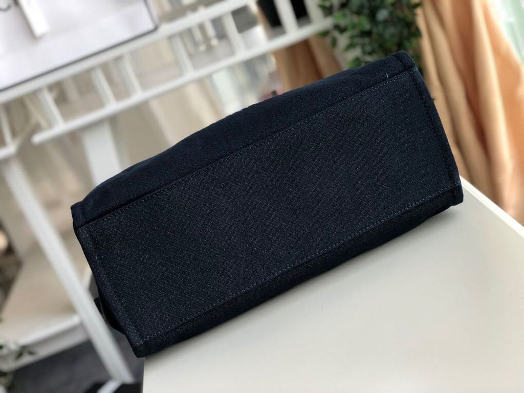 CHL -  Deauville Tote Canvas Bag Dark Blue For Women 14.9in/38LO