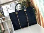 CHL -  Deauville Tote Canvas Bag Dark Blue For Women 14.9in/38LO