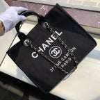 CHL -  Deauville Tote Canvas Bag Black For Women Handbags, Shoulder Bags 15in/38LO A66941